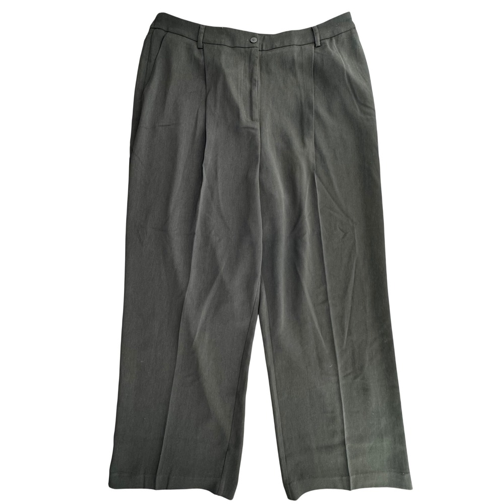 City Chic Pleated Wide Leg Pants Sz 18 Career Trousers Office Quiet Luxury